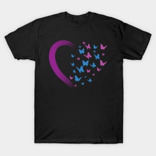 Butterflies and Heart T-Shirt